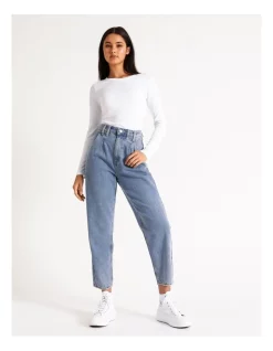 Outlet 😉 Miss Shop Barrel Leg Jean In Light Blue ⭐ -High Waist Denim Cry Sale unnamed file 1829