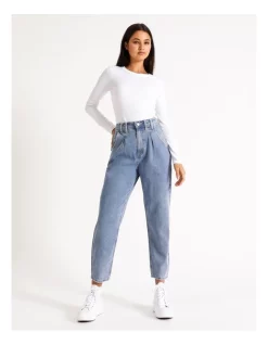 Outlet 😉 Miss Shop Barrel Leg Jean In Light Blue ⭐ -High Waist Denim Cry Sale unnamed file 1830