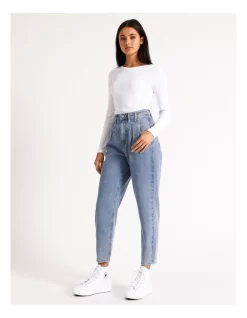 Outlet 😉 Miss Shop Barrel Leg Jean In Light Blue ⭐ -High Waist Denim Cry Sale unnamed file 1832