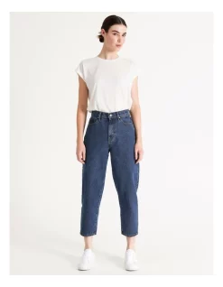 Cheapest 😉 Grab Denim Barrel Leg Jean Indigo Rinse ⌛ -High Waist Denim Cry Sale unnamed file 1849