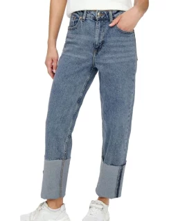 Buy β ONLY Megan Life Fold Up π Jeans In Medium Blue Denim π― 10 Buy β ONLY Megan Life Fold Up π Jeans In Medium Blue Denim π― -High Waist Denim Cry Sale unnamed file 185