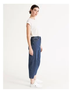 Cheapest 😉 Grab Denim Barrel Leg Jean Indigo Rinse ⌛ -High Waist Denim Cry Sale unnamed file 1850