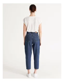 Cheapest 😉 Grab Denim Barrel Leg Jean Indigo Rinse ⌛ -High Waist Denim Cry Sale unnamed file 1852