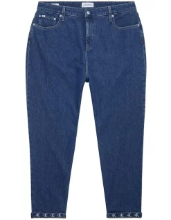 Best Sale 🥰 Calvin Klein 👖 Jeans Plus Mom Jean Medium Blue ✔️ -High Waist Denim Cry Sale unnamed file 1912