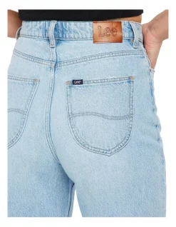 Budget ❤️ Lee High Mom 👖 Jeans Forbidden Fade Blue 🎁 -High Waist Denim Cry Sale unnamed file 1918