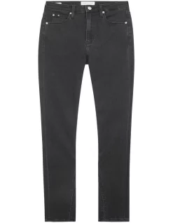 Discount 😉 Calvin Klein 👖 Jeans High Rise Slim In Black 😍 -High Waist Denim Cry Sale unnamed file 1923