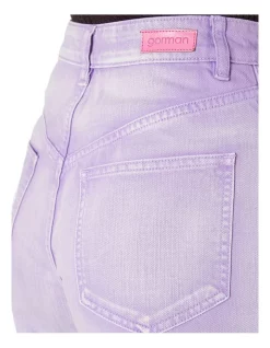 Best Pirce 🛒 Gorman Cecilia Denim Tapered Pants Lilac 🤩 -High Waist Denim Cry Sale unnamed file 1935