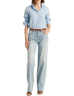 Buy 😍 Lauren Ralph Lauren High-Rise Relaxed Straight Jean In Blue 👍 -High Waist Denim Cry Sale unnamed file 1938