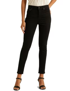 Hot Sale ✨ Lauren Ralph Lauren High-Rise Skinny Ankle Jean In Black 🔥