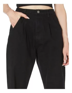 Hot Sale ❤️ Dangerfield Piper Denim Peg Leg Tapered 👖 Jeans Black ❤️ -High Waist Denim Cry Sale unnamed file 2036