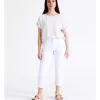 Buy ✨ Regatta Wardrobe Staple Stretch Crop Denim Jean In White 👏 -High Waist Denim Cry Sale unnamed file 2048