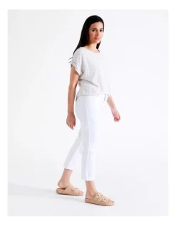 Buy ✨ Regatta Wardrobe Staple Stretch Crop Denim Jean In White 👏 -High Waist Denim Cry Sale unnamed file 2053