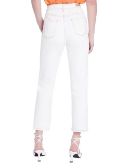 Outlet 😍 Marcs Girlfriend Jean In White 😀 -High Waist Denim Cry Sale unnamed file 206