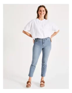 New 🎉 Regatta Wardrobe Staple Stretch Crop Denim Jean In Mid Wash 💯 -High Waist Denim Cry Sale unnamed file 2066