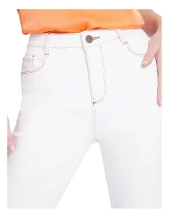 Outlet 😍 Marcs Girlfriend Jean In White 😀 -High Waist Denim Cry Sale unnamed file 207