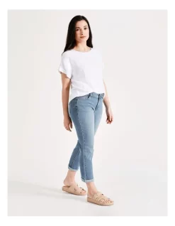 Cheap 🌟 Regatta Wardrobe Staple Stretch Crop Denim Jean In Mid Wash 🎁 -High Waist Denim Cry Sale unnamed file 2071