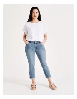 Cheap 🌟 Regatta Wardrobe Staple Stretch Crop Denim Jean In Mid Wash 🎁 -High Waist Denim Cry Sale unnamed file 2072