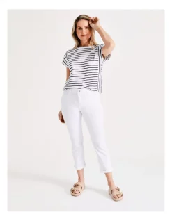 Wholesale 💯 Regatta Wardrobe Staple Stretch Crop Denim Jean In White ⭐ -High Waist Denim Cry Sale unnamed file 2076