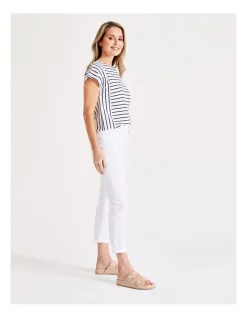 Wholesale 💯 Regatta Wardrobe Staple Stretch Crop Denim Jean In White ⭐ -High Waist Denim Cry Sale unnamed file 2077