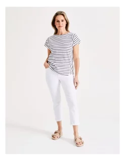 Wholesale 💯 Regatta Wardrobe Staple Stretch Crop Denim Jean In White ⭐ -High Waist Denim Cry Sale unnamed file 2080