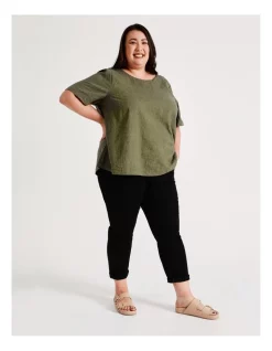 Hot Sale ✔️ Regatta Wardrobe Staple Stretch Crop Denim Jean In Black 💯 -High Waist Denim Cry Sale unnamed file 2083