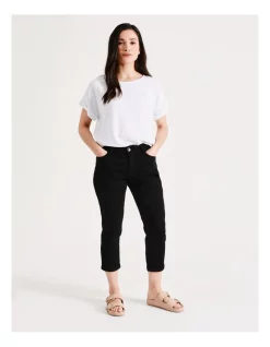 Best reviews of 💯 Regatta Wardrobe Staple Stretch Crop Denim Jean In Black 🌟 -High Waist Denim Cry Sale unnamed file 2099