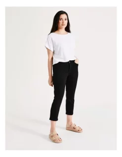 Best reviews of 💯 Regatta Wardrobe Staple Stretch Crop Denim Jean In Black 🌟 -High Waist Denim Cry Sale unnamed file 2100