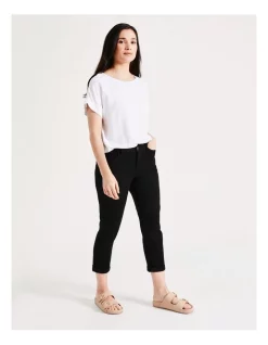 Best reviews of 💯 Regatta Wardrobe Staple Stretch Crop Denim Jean In Black 🌟 -High Waist Denim Cry Sale unnamed file 2102