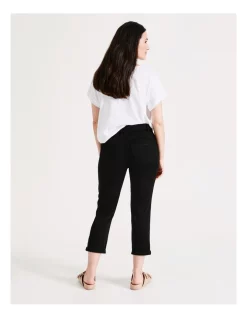 Best reviews of 💯 Regatta Wardrobe Staple Stretch Crop Denim Jean In Black 🌟 -High Waist Denim Cry Sale unnamed file 2103