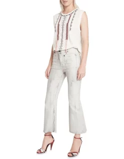 Discount 😍 Sass & Bide New Paradise Kick Flare Cropped Neat Fit Grey Wash ❤️ -High Waist Denim Cry Sale unnamed file 2129