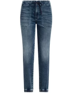 Top 10 🛒 Lauren Ralph Lauren Denim Drawstring Ankle Pant In Blue 👍 -High Waist Denim Cry Sale unnamed file 2144