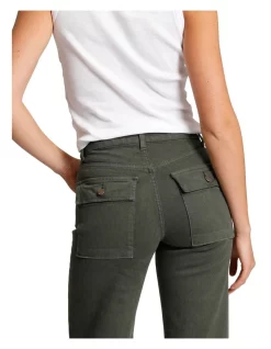 Wholesale ⌛ Emerge 👩 Woman Keith Wide Leg Cargo 👖 Jeans In Forest Green 👏 -High Waist Denim Cry Sale unnamed file 2161