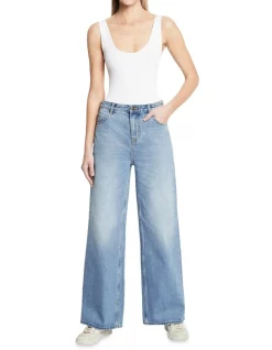 Best Sale 🔔 Sass & Bide Wise Guy Wide Leg Jean In Washed Indigo 🔔