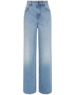 Best Sale 🔔 Sass & Bide Wise Guy Wide Leg Jean In Washed Indigo 🔔 -High Waist Denim Cry Sale unnamed file 2216