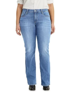 New 😉 Levi's Curve Curve 315 Shaping Bootcut 👖 Jeans Lapis Air Blue ⌛