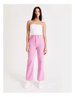 Flash Sale 𧨠Miss Shop Recycled Blend Coloured Wide Leg Jean In Pink Sherbert β