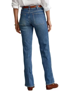Discount 😉 Polo Ralph Lauren Jenn Flare Jean In Blue 🛒 -High Waist Denim Cry Sale unnamed file 2243