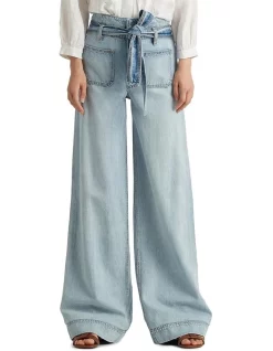 New π Lauren Ralph Lauren Belted High-Rise Wide-Leg Jean π€©