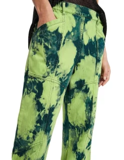 Wholesale 👍 Sass & Bide Neon Glory Relaxed Baggy Jean In Indigo/Neon Green ⌛ -High Waist Denim Cry Sale unnamed file 2304