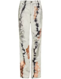 Discount ✔️ Sass & Bide Made Of Metallic Relaxed Boyfriend Jean Metallic 🎉 -High Waist Denim Cry Sale unnamed file 2315