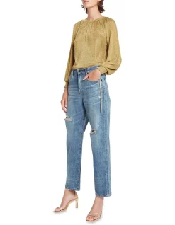 Best reviews of 💯 Sass & Bide Stay The Night Boyfriend Jean Vintage Indigo 🤩 -High Waist Denim Cry Sale unnamed file 2325
