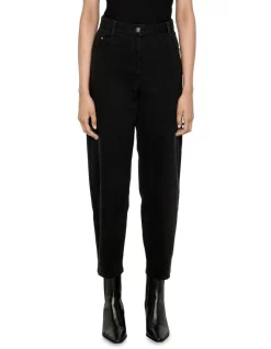 Brand new 🎁 Veronika Maine Denim Relaxed Tapered Jean In Black 🎉 -High Waist Denim Cry Sale unnamed file 2330