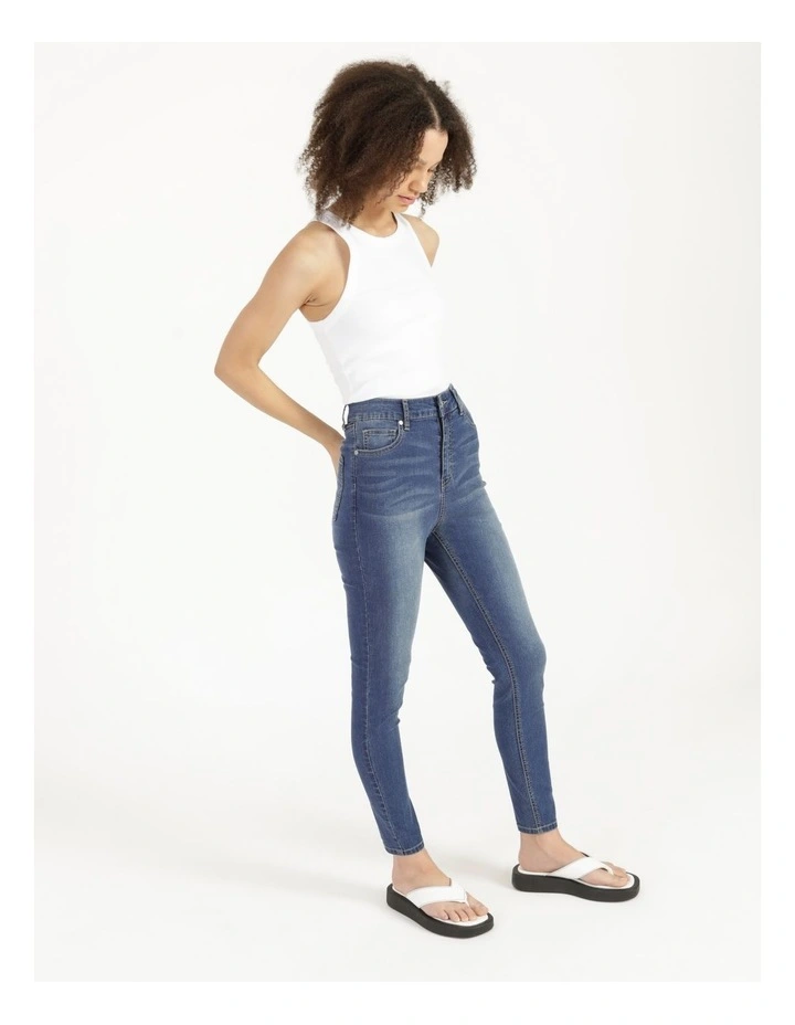 Budget ๐ Miss Shop High Waist Skinny ๐ Jeans In Mid Blues ๐ฅฐ 3 Budget ๐ Miss Shop High Waist Skinny ๐ Jeans In Mid Blues ๐ฅฐ