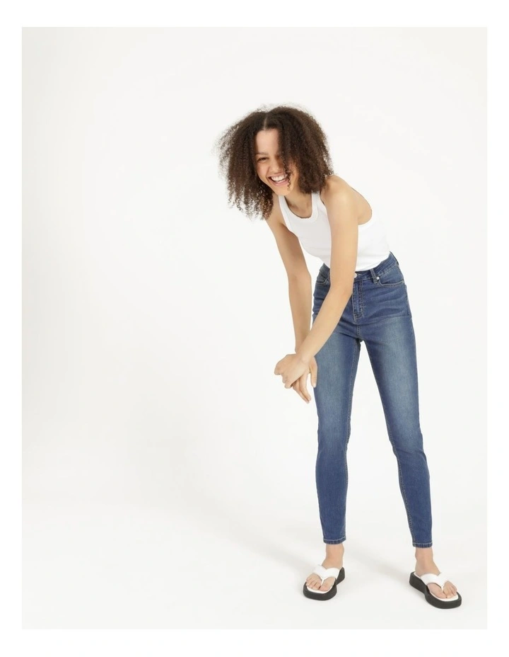 Budget ๐ Miss Shop High Waist Skinny ๐ Jeans In Mid Blues ๐ฅฐ 4 Budget ๐ Miss Shop High Waist Skinny ๐ Jeans In Mid Blues ๐ฅฐ - Image 2