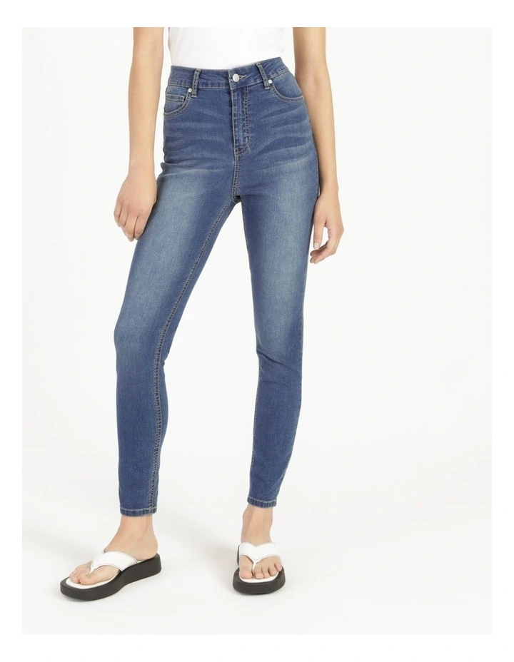 Budget ๐ Miss Shop High Waist Skinny ๐ Jeans In Mid Blues ๐ฅฐ 5 Budget ๐ Miss Shop High Waist Skinny ๐ Jeans In Mid Blues ๐ฅฐ - Image 3