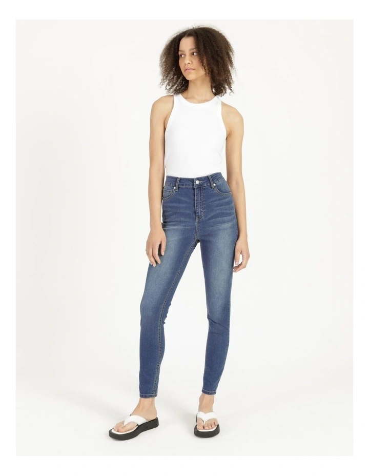 Budget ๐ Miss Shop High Waist Skinny ๐ Jeans In Mid Blues ๐ฅฐ 7 Budget ๐ Miss Shop High Waist Skinny ๐ Jeans In Mid Blues ๐ฅฐ - Image 5