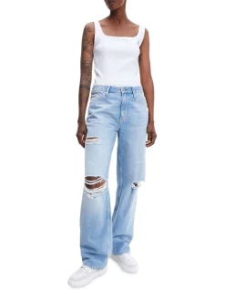 Best deal π Calvin Klein π Jeans 90s Straight Jean In Light Blue π