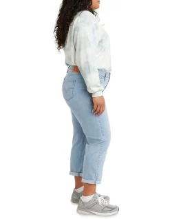 Best reviews of ✨ Levi's Curve Boyfriend Mid Rise 👖 Jeans In Light Blue 👍 -High Waist Denim Cry Sale unnamed file 2353