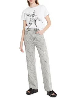 Hot Sale π Sass & Bide Night Raven Embellished Jean In Grey Wash π₯
