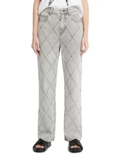 Hot Sale 👍 Sass & Bide Night Raven Embellished Jean In Grey Wash 🔥 -High Waist Denim Cry Sale unnamed file 286